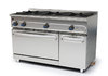 Cocina modular a gas serie 550 Mundigas M-1200/3H con horno y armario portambombonas **